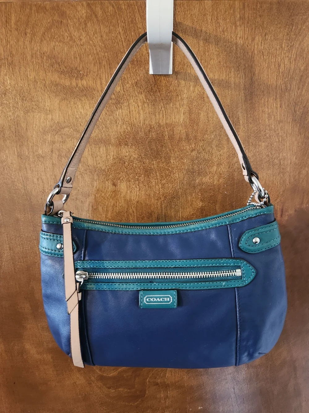 Coach Daisy Spectator Blue Teal Leather Crossbody Bag F23951